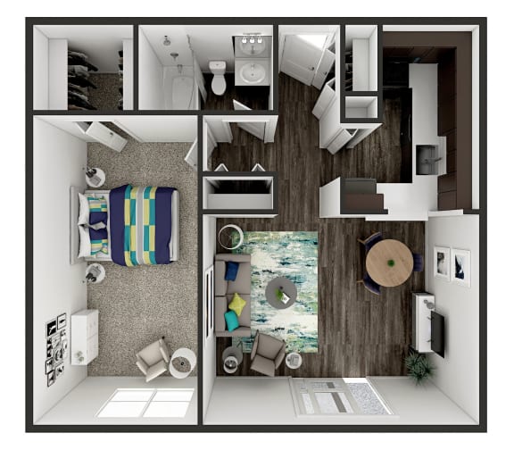 Floor Plans of Cedar Ridge Apartments in Richton Park, IL